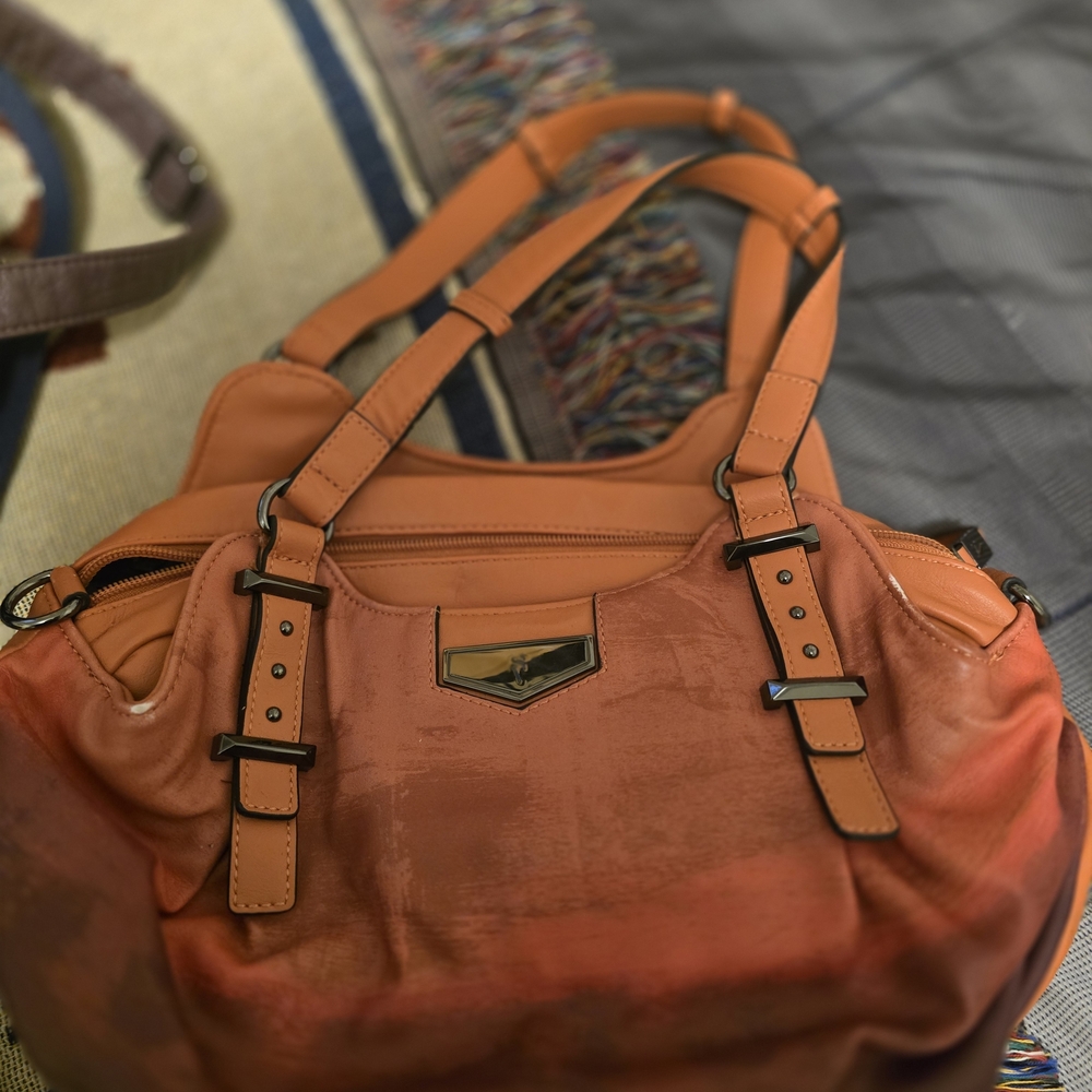 Simply Vera Vera Wang Orange Shoulder Bag with Dual Straps